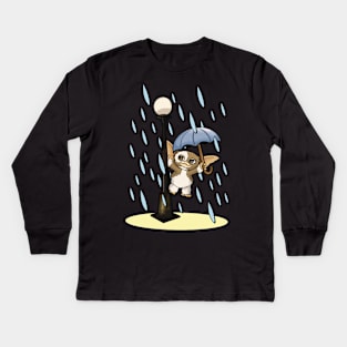 Singing in the rain Kids Long Sleeve T-Shirt